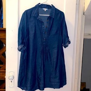 Faux denim dress